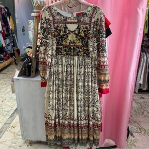 Bhanuni by Jroti for Anthropologie Floral Print Dress Size 6